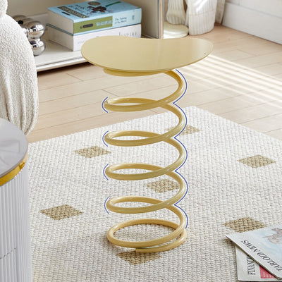 Contemporary Creative Spring Shape Full Iron Side Table 1 - Tier For Living Room
