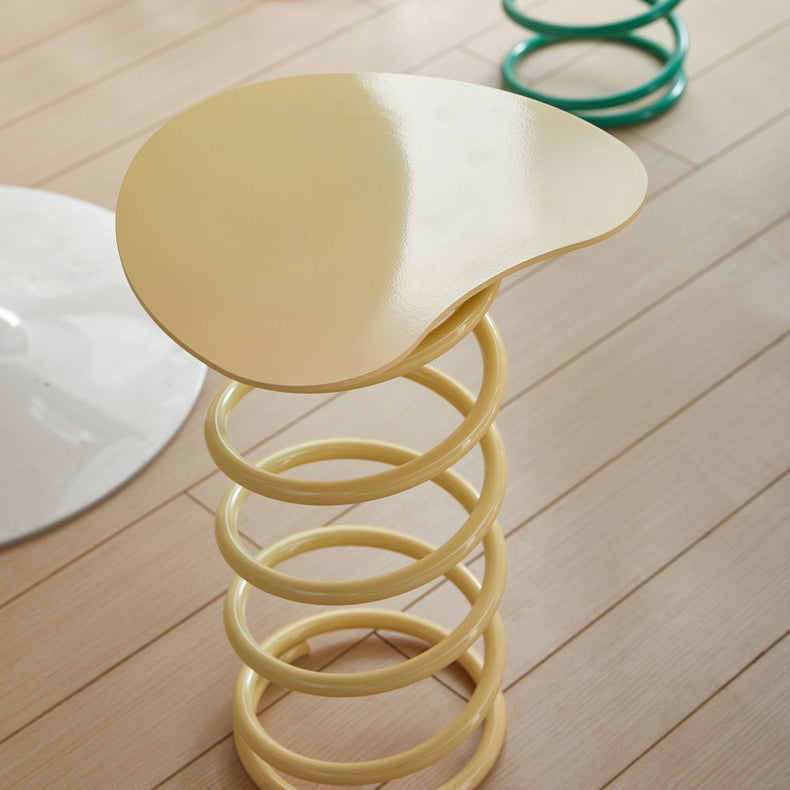 Contemporary Creative Spring Shape Full Iron Side Table 1 - Tier For Living Room