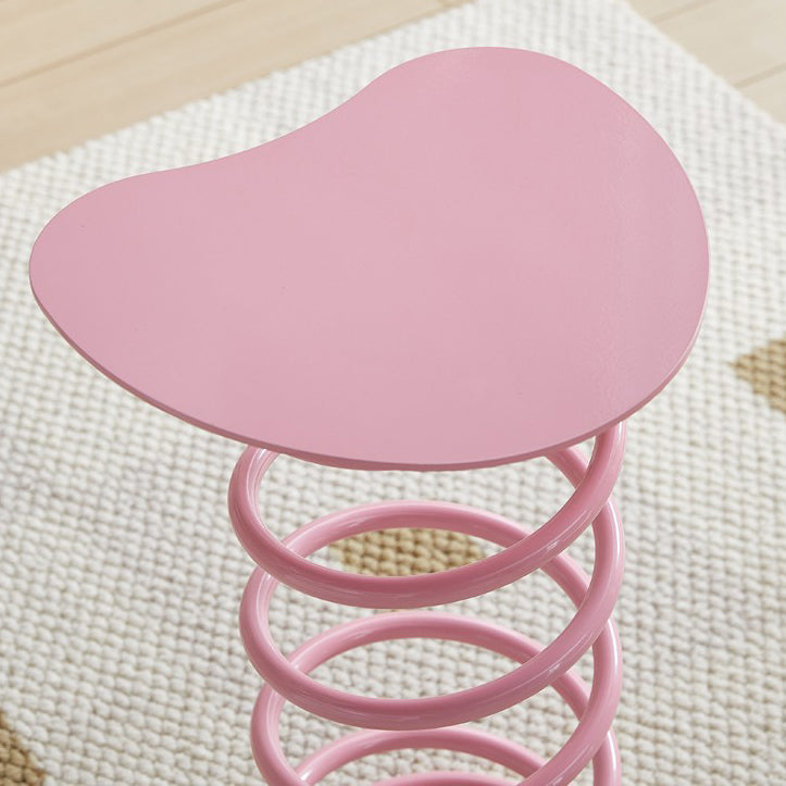 Contemporary Creative Spring Shape Full Iron Side Table 1 - Tier For Living Room