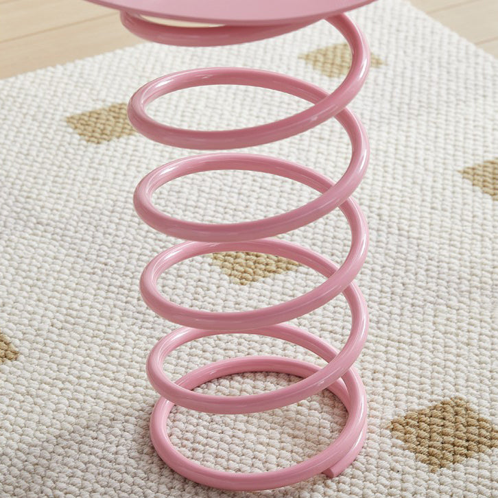 Contemporary Creative Spring Shape Full Iron Side Table 1 - Tier For Living Room