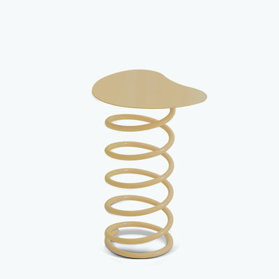 Contemporary Creative Spring Shape Full Iron Side Table 1 - Tier For Living Room