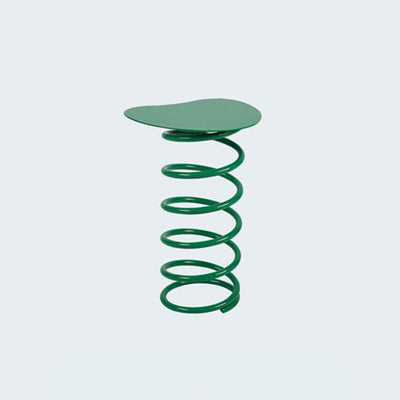 Contemporary Creative Spring Shape Full Iron Side Table 1 - Tier For Living Room