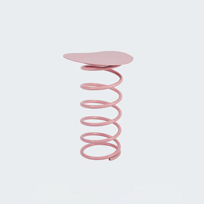 Contemporary Creative Spring Shape Full Iron Side Table 1 - Tier For Living Room