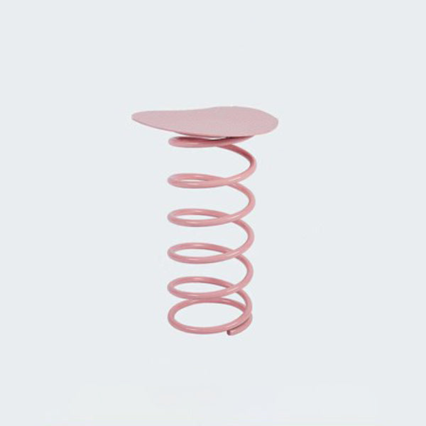 Contemporary Creative Spring Shape Full Iron Side Table 1 - Tier For Living Room