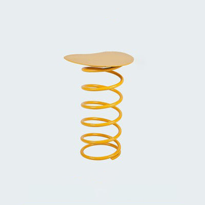 Contemporary Creative Spring Shape Full Iron Side Table 1 - Tier For Living Room