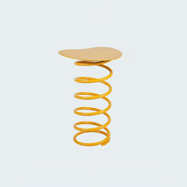 Contemporary Creative Spring Shape Full Iron Side Table 1 - Tier For Living Room