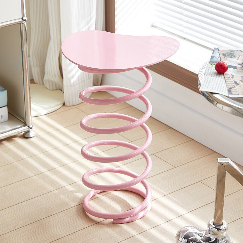 Contemporary Creative Spring Shape Full Iron Side Table 1 - Tier For Living Room
