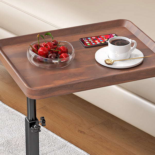 Contemporary Nordic Round Square Height Adjustable Medium Density Fiberboard Iron Side Table 2 - Tier For Living Room