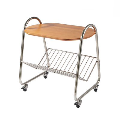 Contemporary Nordic Trapezoid Boxwood Stainless Steel Side Table 2 - Tier For Living Room