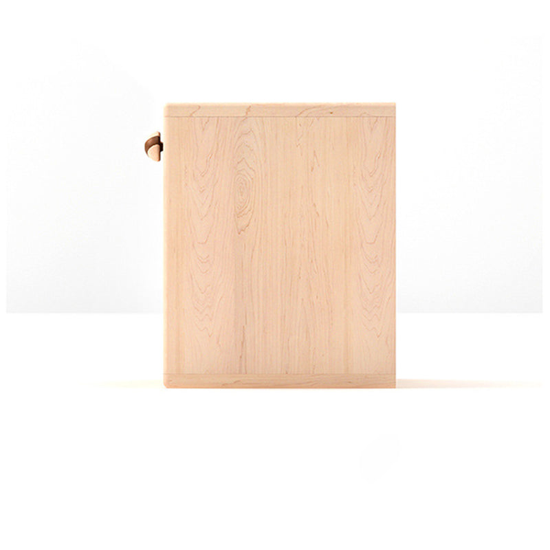 Mesita de noche contemporánea de madera maciza con cubo cuadrado de simplicidad - 1 cajón para dormitorio 