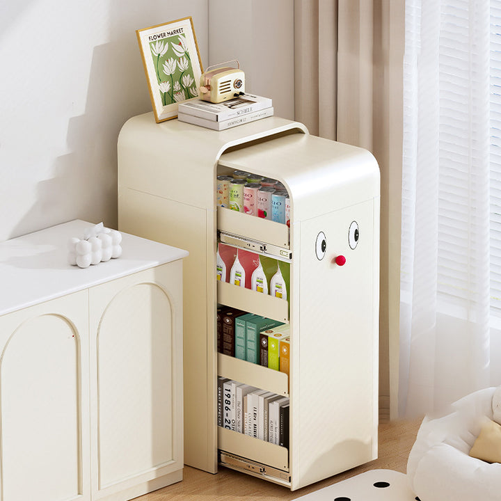 Contemporary Nordic Cuboid Carbon Steel Snack Storage Side Table 4 - Tier For Living Room