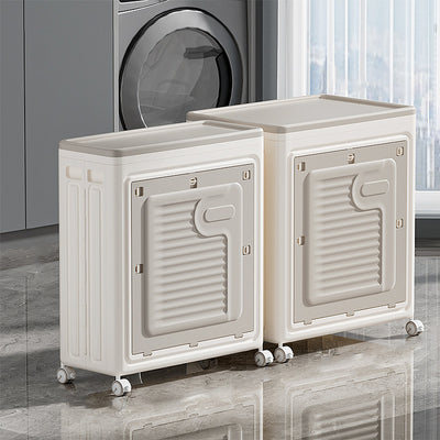 Contemporary Nordic Foldable Clothes Storage Cabinet Full PP Side Table 1 - Storage For Living Room