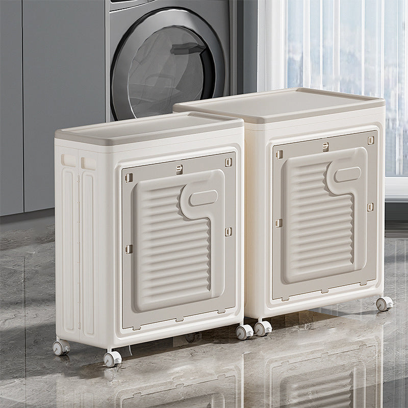 Contemporary Nordic Foldable Clothes Storage Cabinet Full PP Side Table 1 - Storage For Living Room