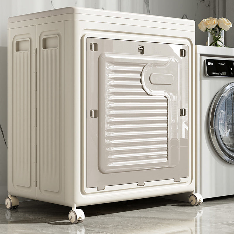 Contemporary Nordic Foldable Clothes Storage Cabinet Full PP Side Table 1 - Storage For Living Room