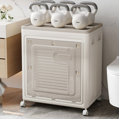 Contemporary Nordic Foldable Clothes Storage Cabinet Full PP Side Table 1 - Storage For Living Room