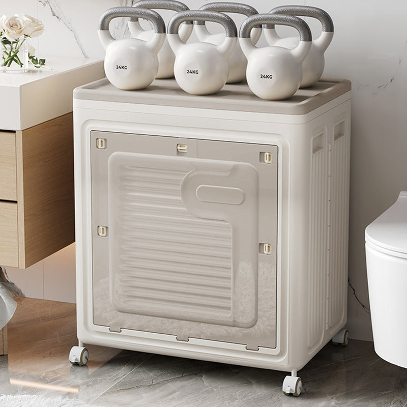 Contemporary Nordic Foldable Clothes Storage Cabinet Full PP Side Table 1 - Storage For Living Room