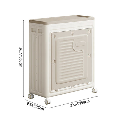Contemporary Nordic Foldable Clothes Storage Cabinet Full PP Side Table 1 - Storage For Living Room
