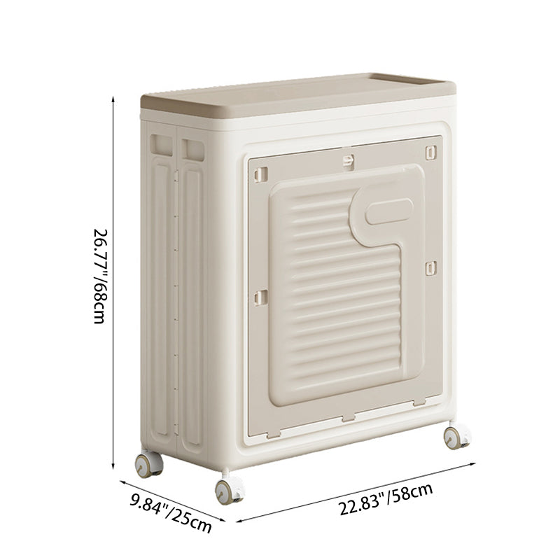 Contemporary Nordic Foldable Clothes Storage Cabinet Full PP Side Table 1 - Storage For Living Room