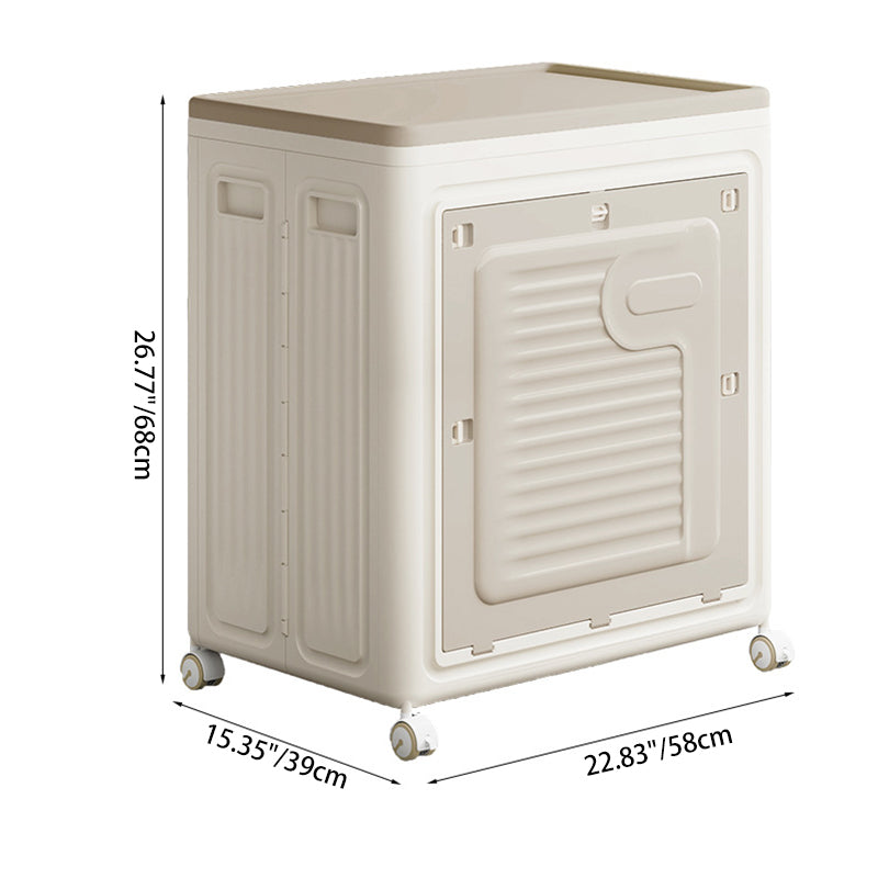 Contemporary Nordic Foldable Clothes Storage Cabinet Full PP Side Table 1 - Storage For Living Room