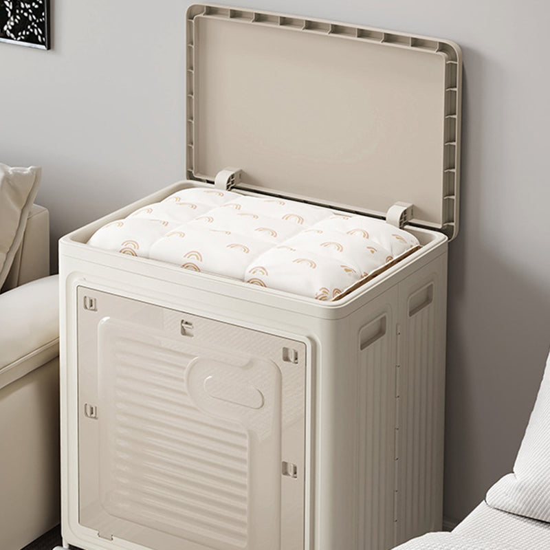 Contemporary Nordic Foldable Clothes Storage Cabinet Full PP Side Table 1 - Storage For Living Room