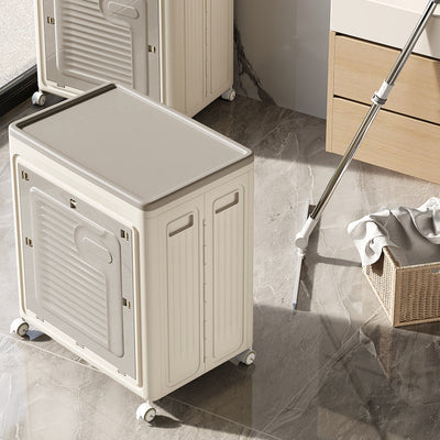 Contemporary Nordic Foldable Clothes Storage Cabinet Full PP Side Table 1 - Storage For Living Room