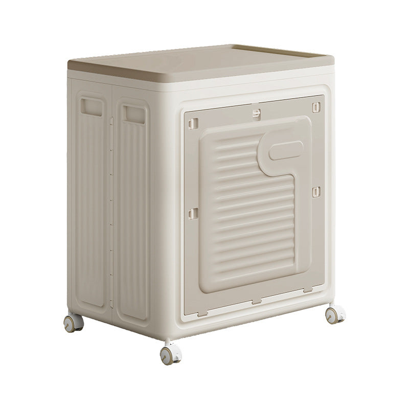 Contemporary Nordic Foldable Clothes Storage Cabinet Full PP Side Table 1 - Storage For Living Room