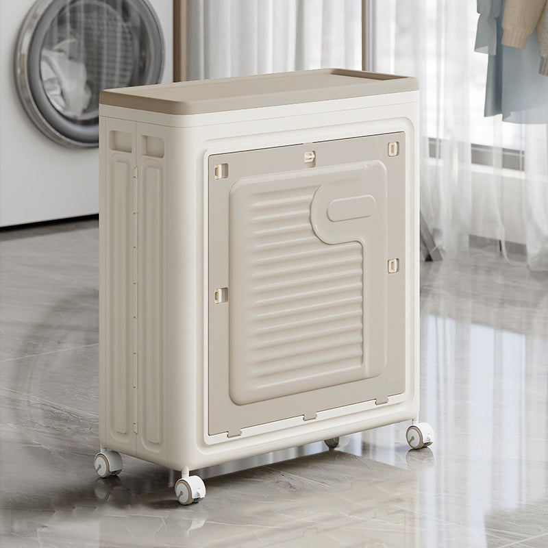 Contemporary Nordic Foldable Clothes Storage Cabinet Full PP Side Table 1 - Storage For Living Room