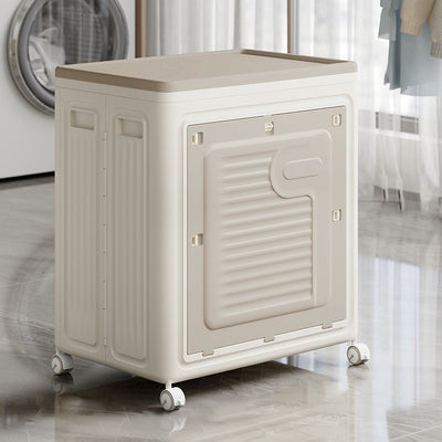 Contemporary Nordic Foldable Clothes Storage Cabinet Full PP Side Table 1 - Storage For Living Room
