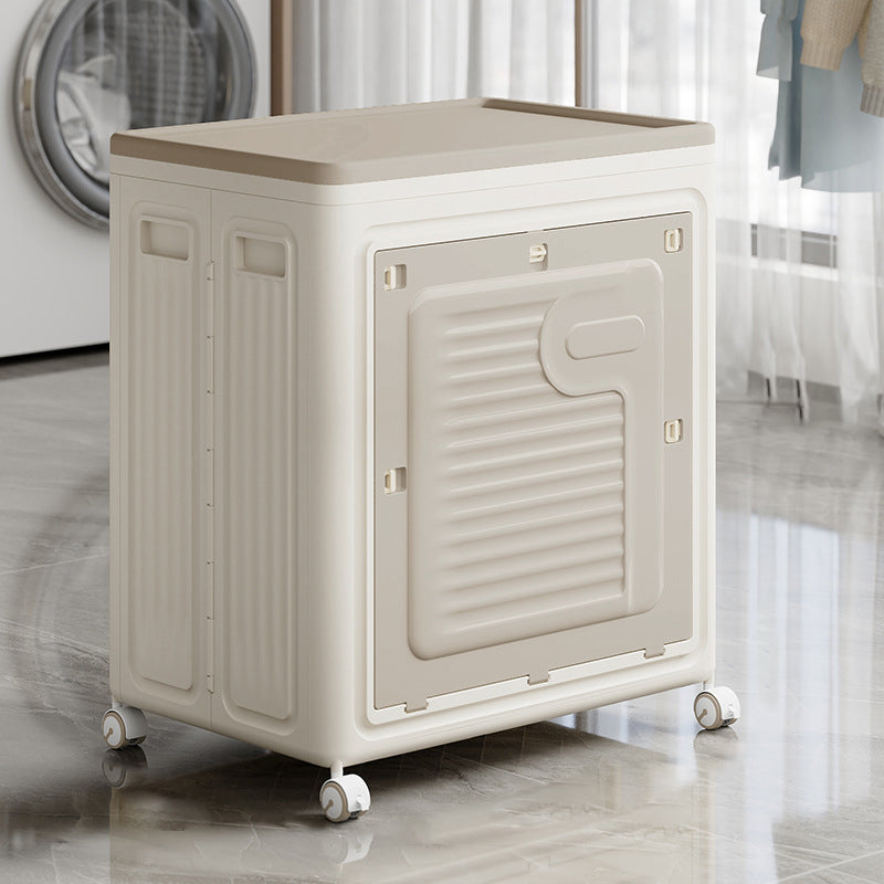 Contemporary Nordic Foldable Clothes Storage Cabinet Full PP Side Table 1 - Storage For Living Room