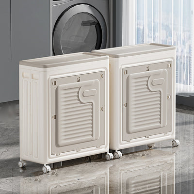 Contemporary Nordic Foldable Clothes Storage Cabinet Full PP Side Table 1 - Storage For Living Room