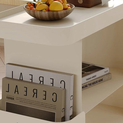 Contemporary Nordic Rectangle Full Iron Storage Cabinets Side Table 3 - Tier For Living Room