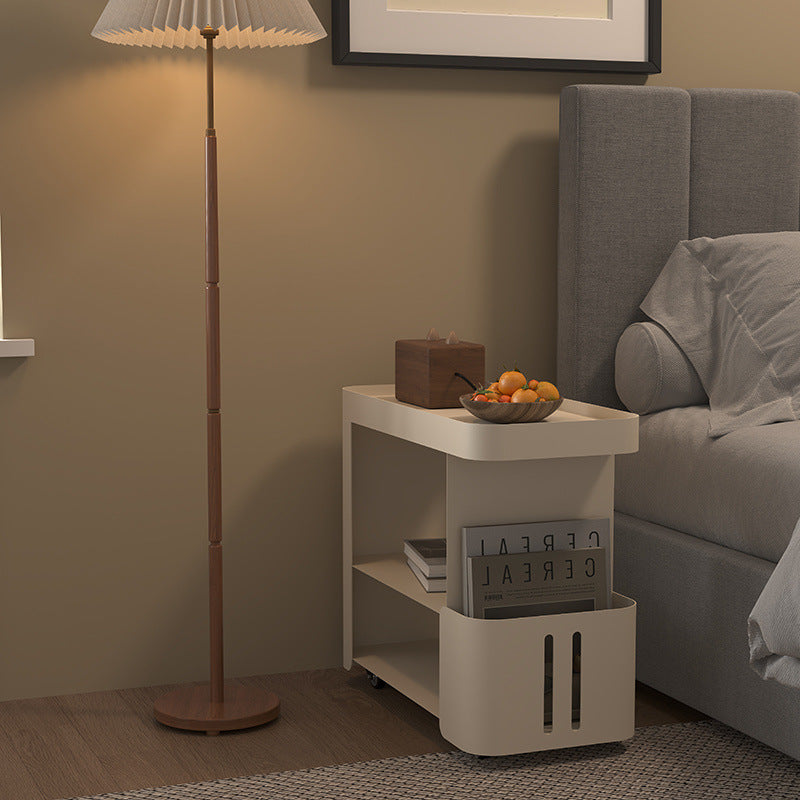 Contemporary Nordic Rectangle Full Iron Storage Cabinets Side Table 3 - Tier For Living Room
