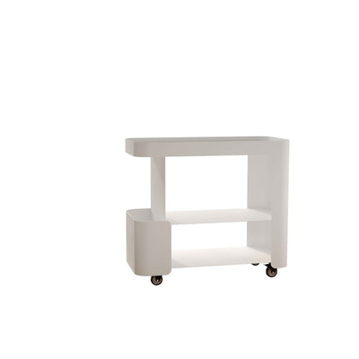 Contemporary Nordic Rectangle Full Iron Storage Cabinets Side Table 3 - Tier For Living Room