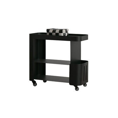 Contemporary Nordic Rectangle Full Iron Storage Cabinets Side Table 3 - Tier For Living Room