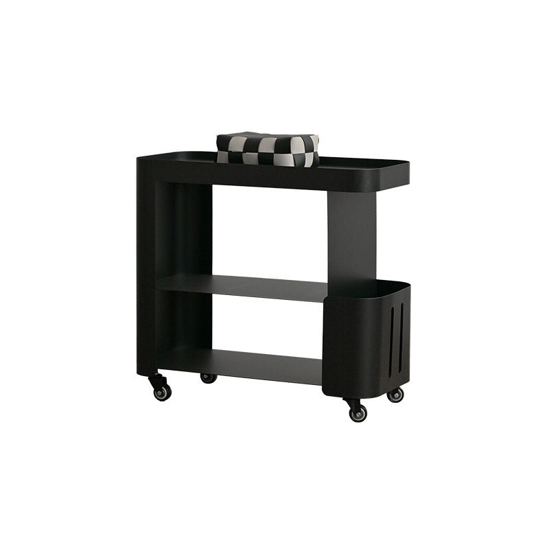 Contemporary Nordic Rectangle Full Iron Storage Cabinets Side Table 3 - Tier For Living Room
