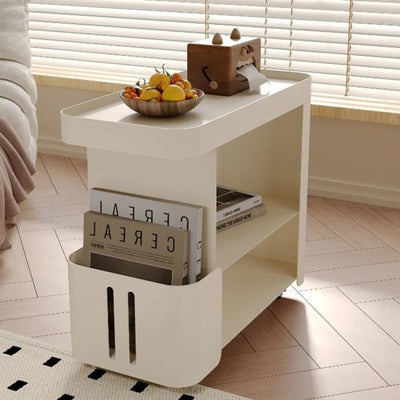 Contemporary Nordic Rectangle Full Iron Storage Cabinets Side Table 3 - Tier For Living Room