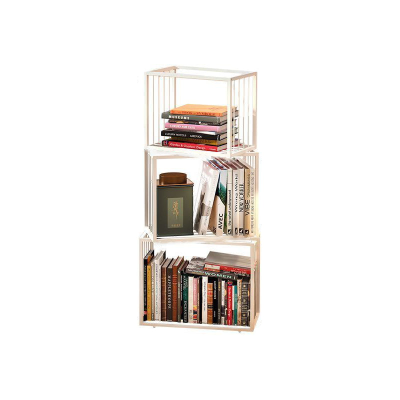 Cadre carré nordique contemporain Armoire de rangement en fer complet Étagère 3/4/5 - Niveaux pour salon 