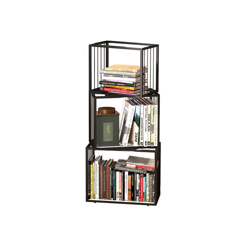 Cadre carré nordique contemporain Armoire de rangement en fer complet Étagère 3/4/5 - Niveaux pour salon 