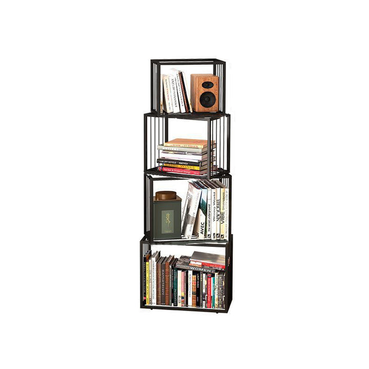 Cadre carré nordique contemporain Armoire de rangement en fer complet Étagère 3/4/5 - Niveaux pour salon 