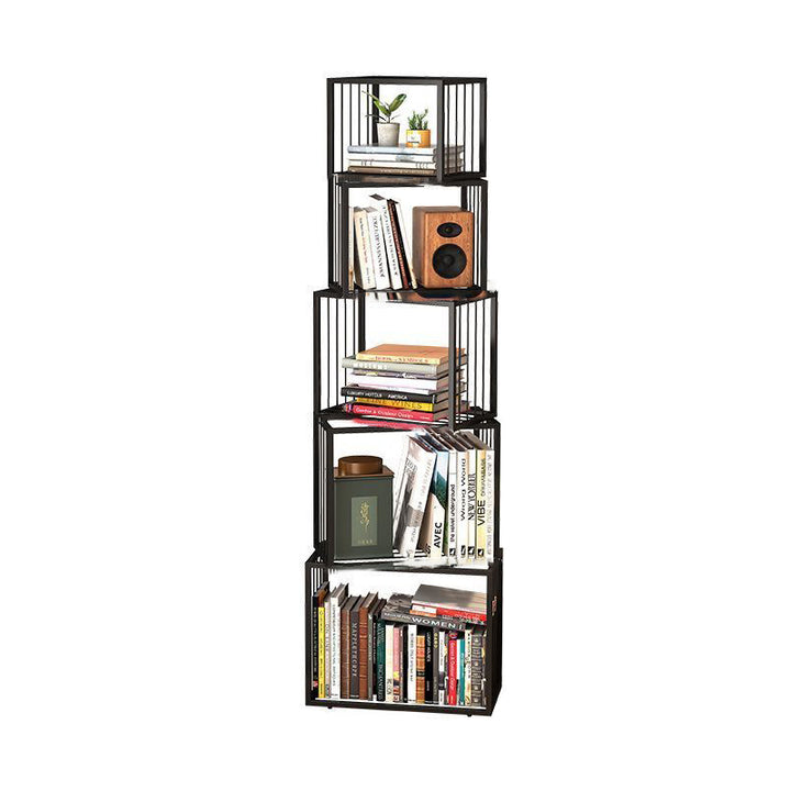 Cadre carré nordique contemporain Armoire de rangement en fer complet Étagère 3/4/5 - Niveaux pour salon 