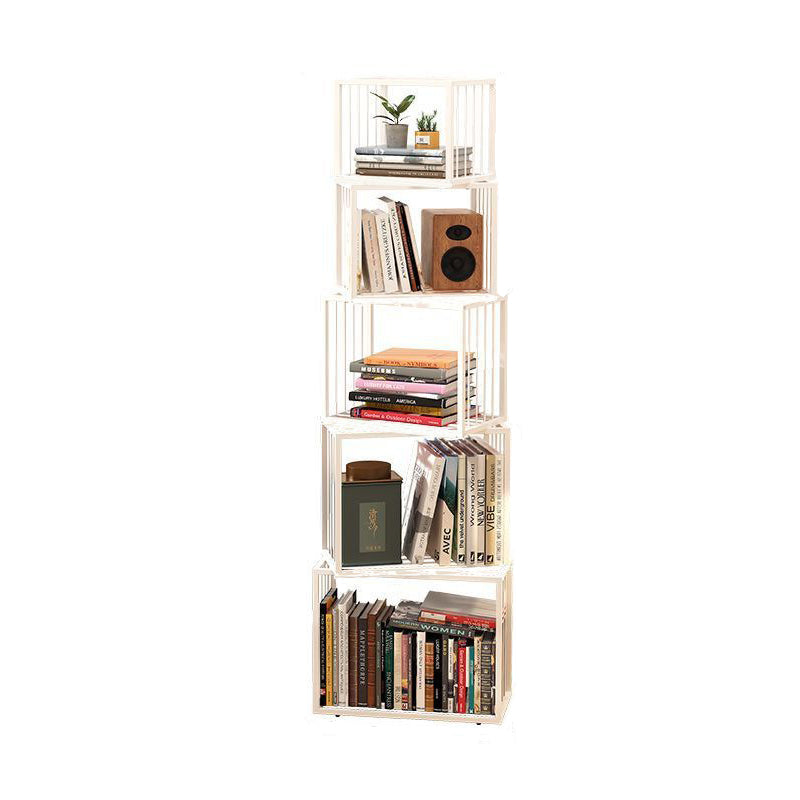 Cadre carré nordique contemporain Armoire de rangement en fer complet Étagère 3/4/5 - Niveaux pour salon 