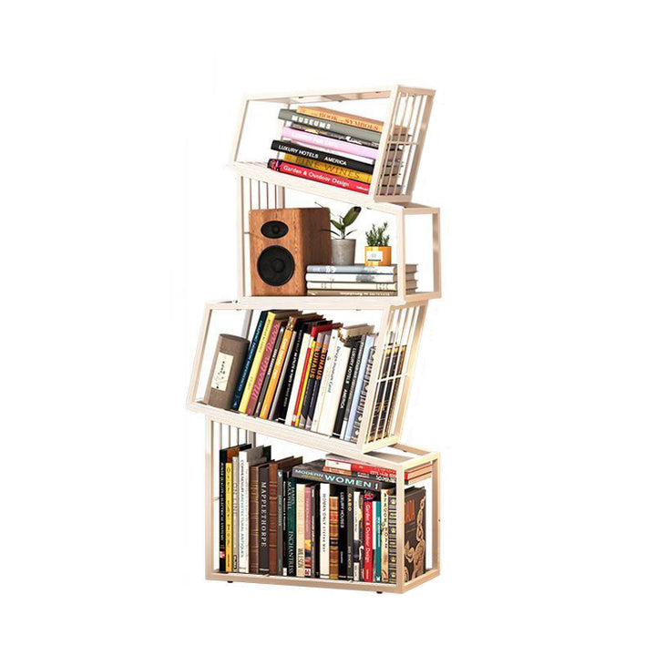 Cadre carré nordique contemporain Armoire de rangement en fer complet Étagère 3/4/5 - Niveaux pour salon 