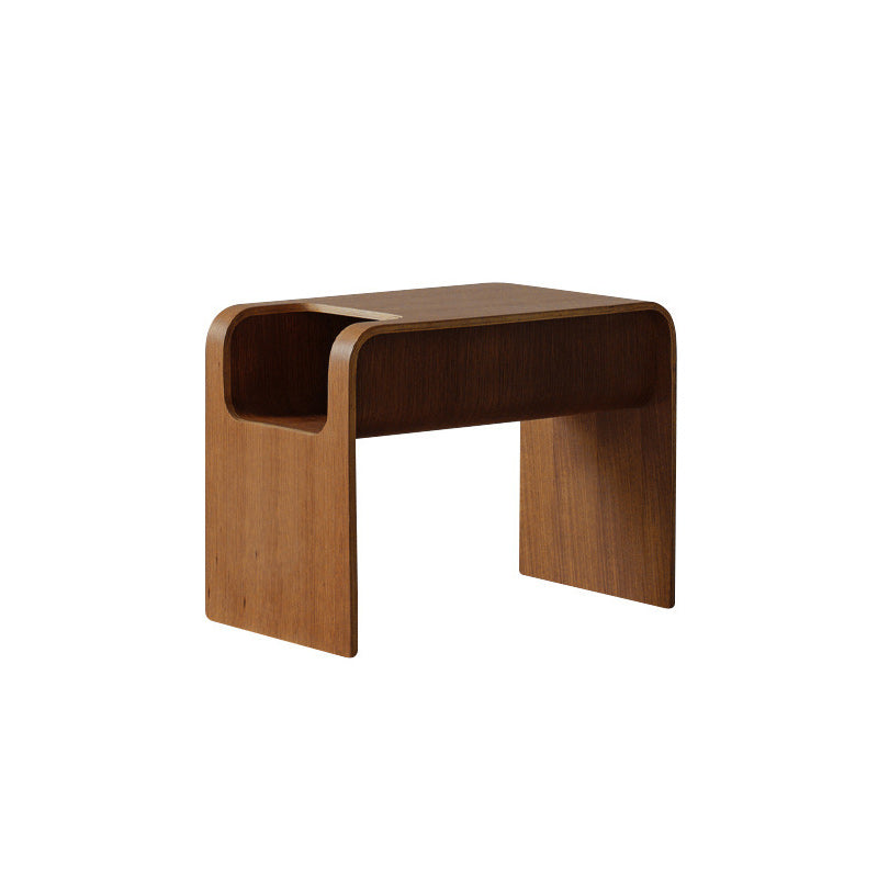 Moderner minimalistischer rechteckiger Geometrie Massivholz Beistelltisch 2-stufig für Wohnzimmer 