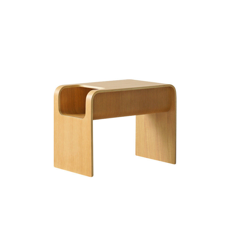 Moderner minimalistischer rechteckiger Geometrie Massivholz Beistelltisch 2-stufig für Wohnzimmer 