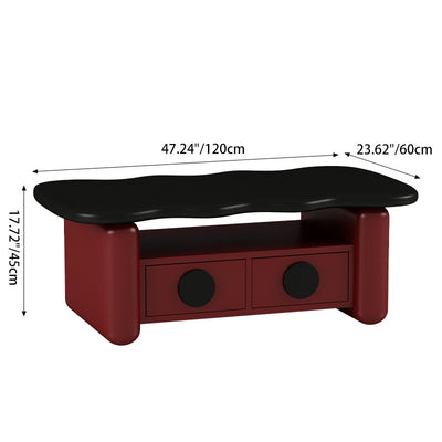 Table basse contemporaine nordique rectangulaire à plusieurs couches en bois massif et en panneaux de fibres avec matériel, 3 niveaux pour le salon 
