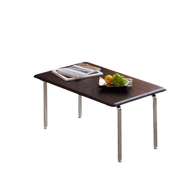 Modern Minimalist Rectangle Ash Stainless Steel Coffee Table 1 - Tier For Living Room