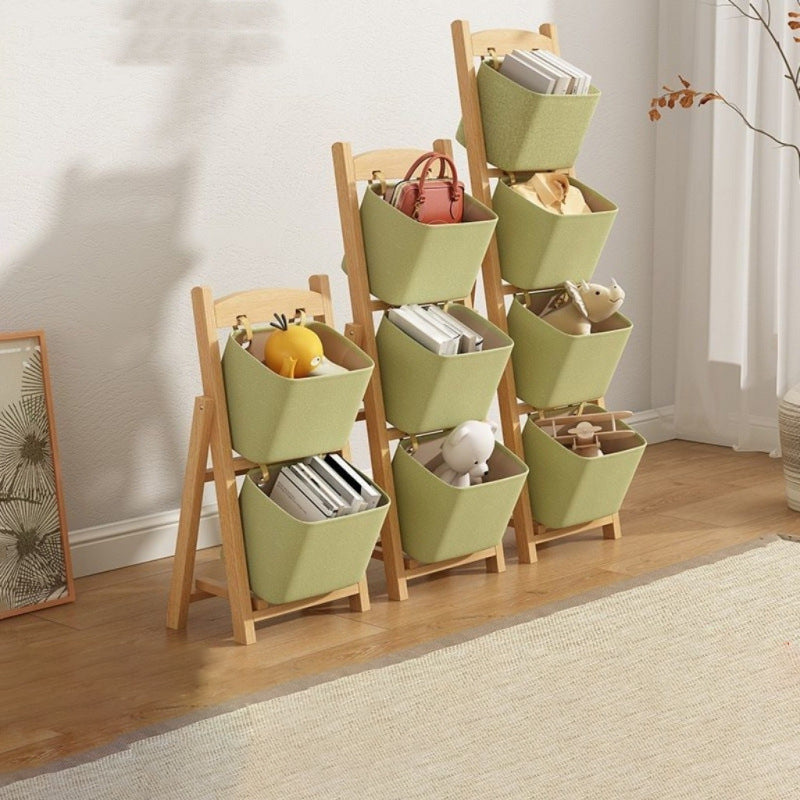 Modern Simplicity Square Fabric Box Solid Wood 2/3/4 - Storage Side Table For Living Room