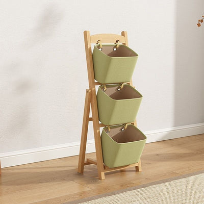 Modern Simplicity Square Fabric Box Solid Wood 2/3/4 - Storage Side Table For Living Room