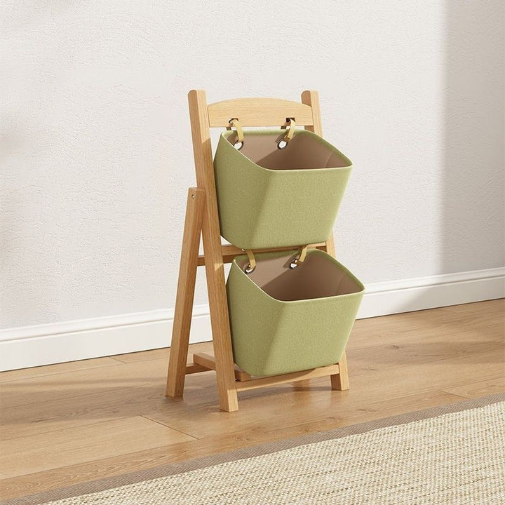 モダンシンプリシティスクエアファブリックボックスソリッドウッド2/3