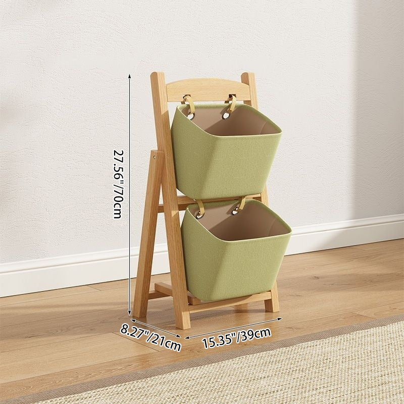 Modern Simplicity Square Fabric Box Solid Wood 2/3/4 - Storage Side Table For Living Room